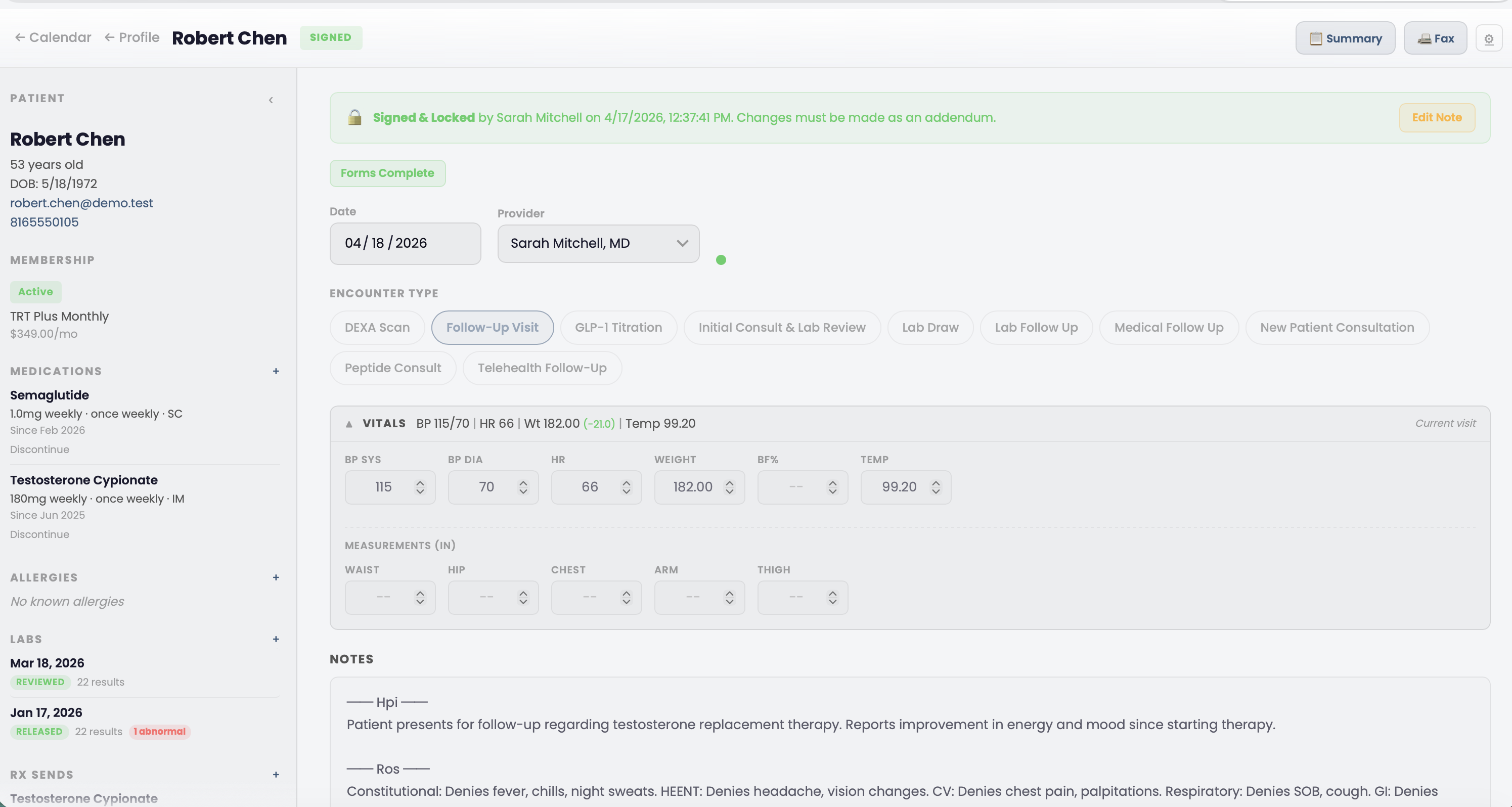 Integrated prescribing interface within patient chart