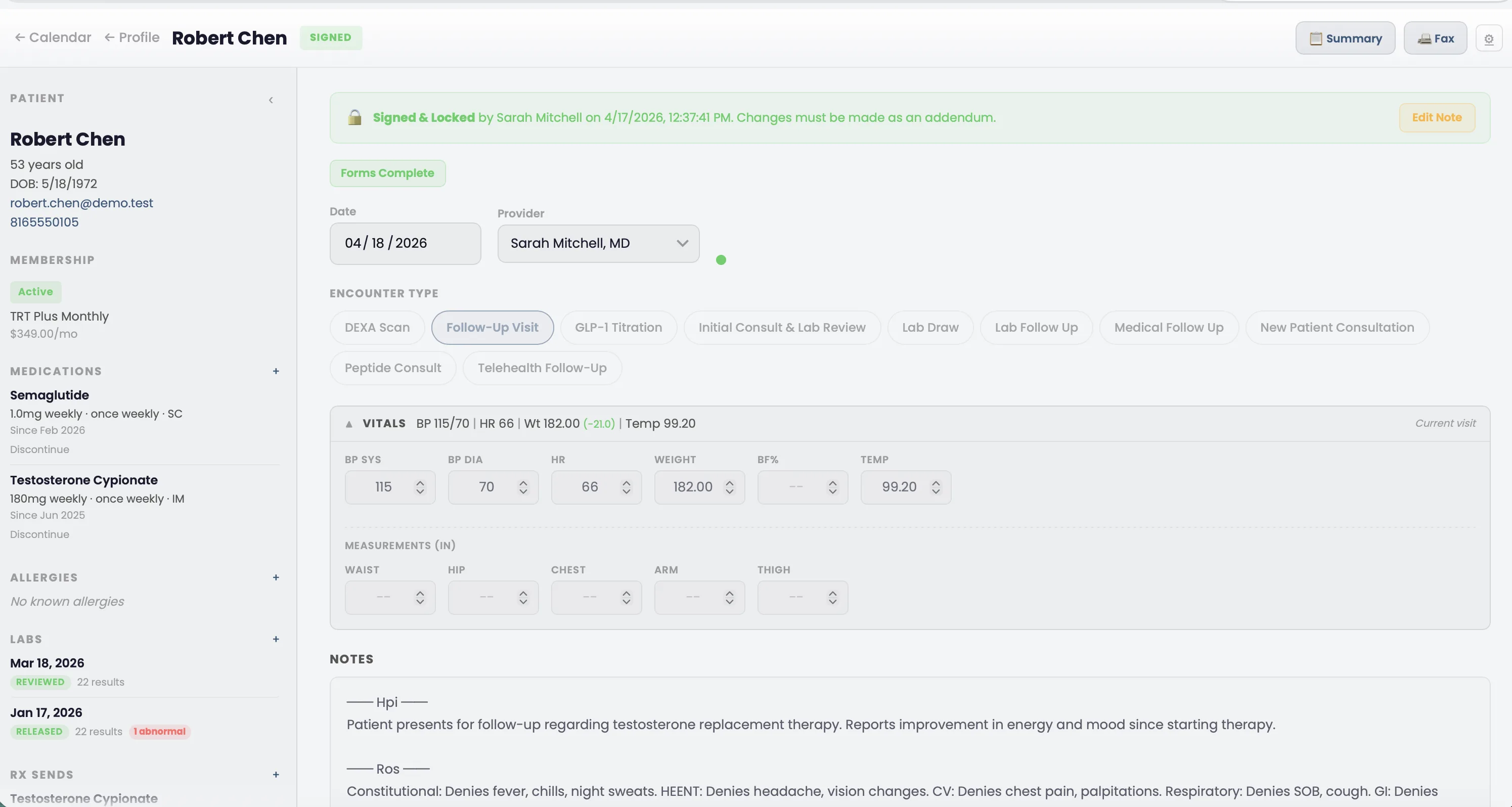 Integrated prescribing interface within patient chart